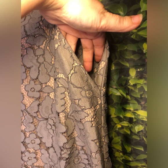 Anthropologie Feather Bone Elegant Gray Lace Pants - Picture 11 of 16